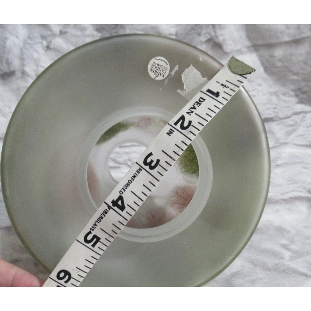 Vintage Yankee Candle Gazebo,Garden Frosted Glass Jar Candle Shade Topper no box